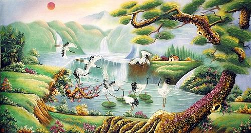 Treo tranh phong thủy phòng khách hợp mệnh 12 con giáp | Tử Vi Cổ Học